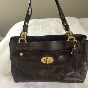 Authentic Coach leather brown bag